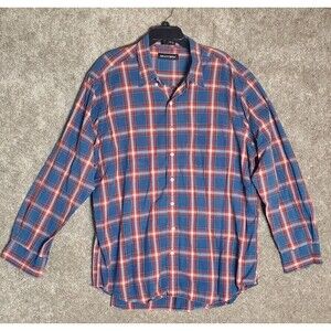 Britches Men's 100% Cotton Plaid Button Down Size XXL